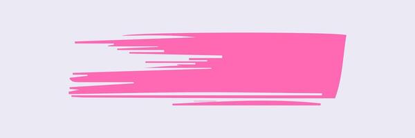 Pink paint brush stroke, ink splatter and artistic design elements. Dirty watercolor texture, box, frame, grunge background, splash or creative shape vector