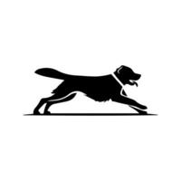 silhouette of dog on white background vector