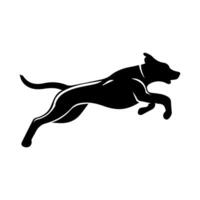 silhouette of dog on white background vector