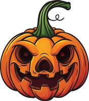 Cartoon smiling halloween pumpkin character vector