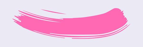 Pink paint brush stroke, ink splatter and artistic design elements. Dirty watercolor texture, box, frame, grunge background, splash or creative shape vector