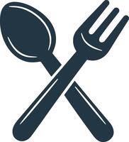 Spoon and fork logo design vector