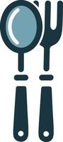 Spoon and fork logo design vector