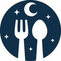 Spoon and fork logo design vector