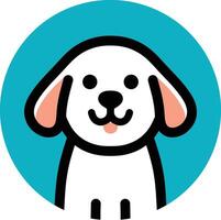 diseño de logotipo de perro simple vector