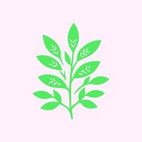 Flower and leaves, Spring art wallpaper with botanical vector
