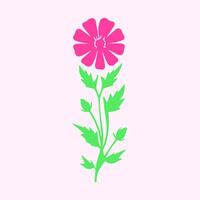Flower and leaves, Spring art wallpaper with botanical vector