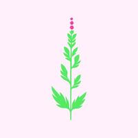 Flower and leaves, Spring art wallpaper with botanical vector