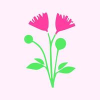 Flower and leaves, Spring art wallpaper with botanical vector