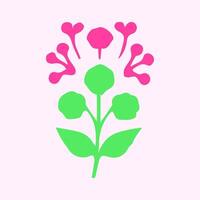Flower and leaves, Spring art wallpaper with botanical vector