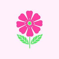 Flower and leaves, Spring art wallpaper with botanical vector