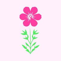 Flower and leaves, Spring art wallpaper with botanical vector