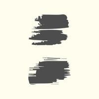 Black paint brush stroke, ink splatter and artistic design elements. Dirty watercolor texture, box, frame, grunge background, splash or creative shape for social media. Abstract drawing. vector