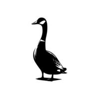 Silhouette of wild and domestic duck vector