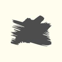 Black paint brush stroke, ink splatter and artistic design elements. Dirty watercolor texture, box, frame, grunge background, splash or creative shape for social media. Abstract drawing. vector