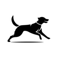 silhouette of dog on white background vector
