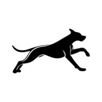 silhouette of dog on white background vector