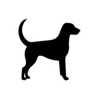 silhouette of dog on white background vector