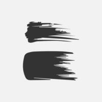 Black paint brush stroke, ink splatter and artistic design elements. Dirty watercolor texture, box, frame, grunge background, splash or creative shape for social media. Abstract drawing. vector