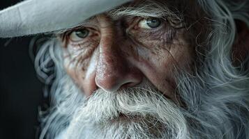 beauty photo of wite old man