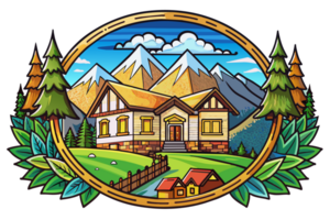 logo Casa nel montagna png