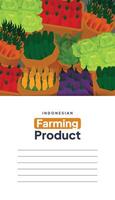 Indonesian farming product flat design illustration vector