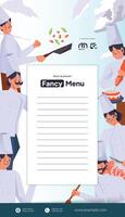 Indonesian fancy menu layout idea template flat design illustration vector