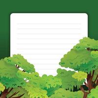 Social Media post idea with landscape scenery illustration cell shaded style vector