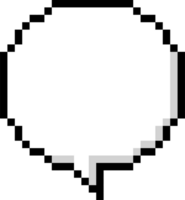 8 Bit retro Spiel Pixel Rede Blase Ballon Symbol Aufkleber Memo Stichwort Planer Text Box Banner png