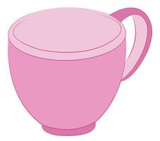 rosado té taza aislado en blanco antecedentes vector