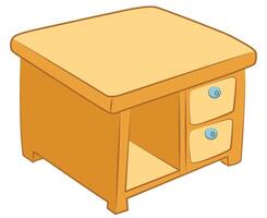A computer table isolated on white background vector