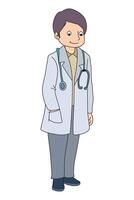 Doctor isolated on white background vector