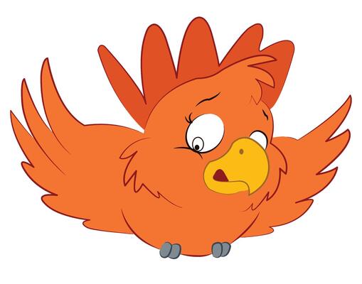 A scared bird illustration