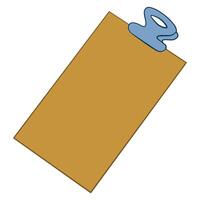 Wood clipboard with blank paper sheet vector