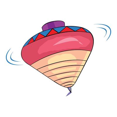 A spinning top isolated on white background