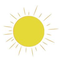Sun on white background vector