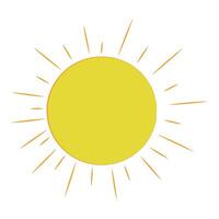 Sun on white background vector