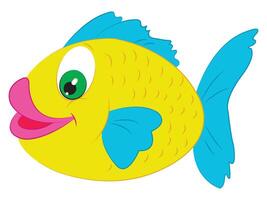 A cute fish isolated on white background vector