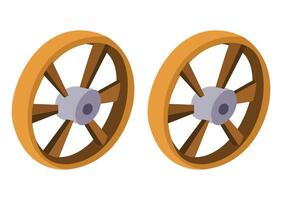 un par de ruedas ilustración vector