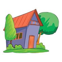 A beautiful house with trees vector