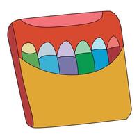 Crayon box for kids vector