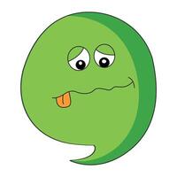 Sad thinking bubble isolated on white background vector