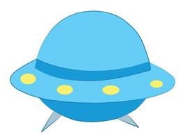 Alien spaceshiop isolated on white background vector