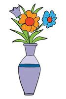 A flower pot illustration vector