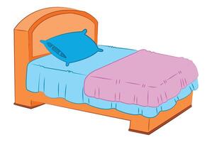 A sleeping bed illustration vector