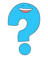 Cartoon question mark isolated on white background vector