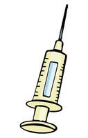 An injection or syringe illustration vector