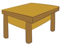 un de madera mesa ilustración vector