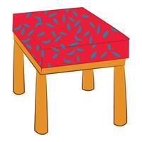 A red table isolated on white background vector