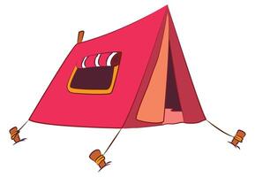 Camping tent isolated on white background vector